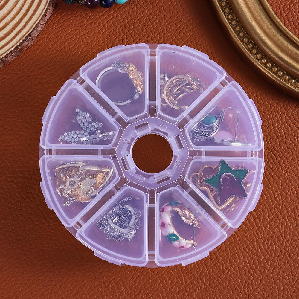 Jewelry Container Nail Art Rhinestones Case 8 Grids Empty Storage Box