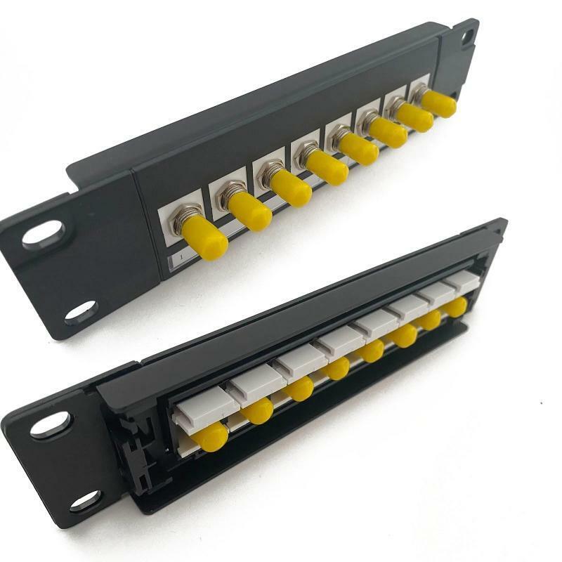 8-Port ST Optical Patch Panel 10G Ready Plastic Housing Color-Coded Labeling
