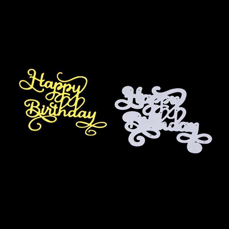 Happy birthday Metal Cutting Dies DIY Scrapbooking Paper Stamping Die