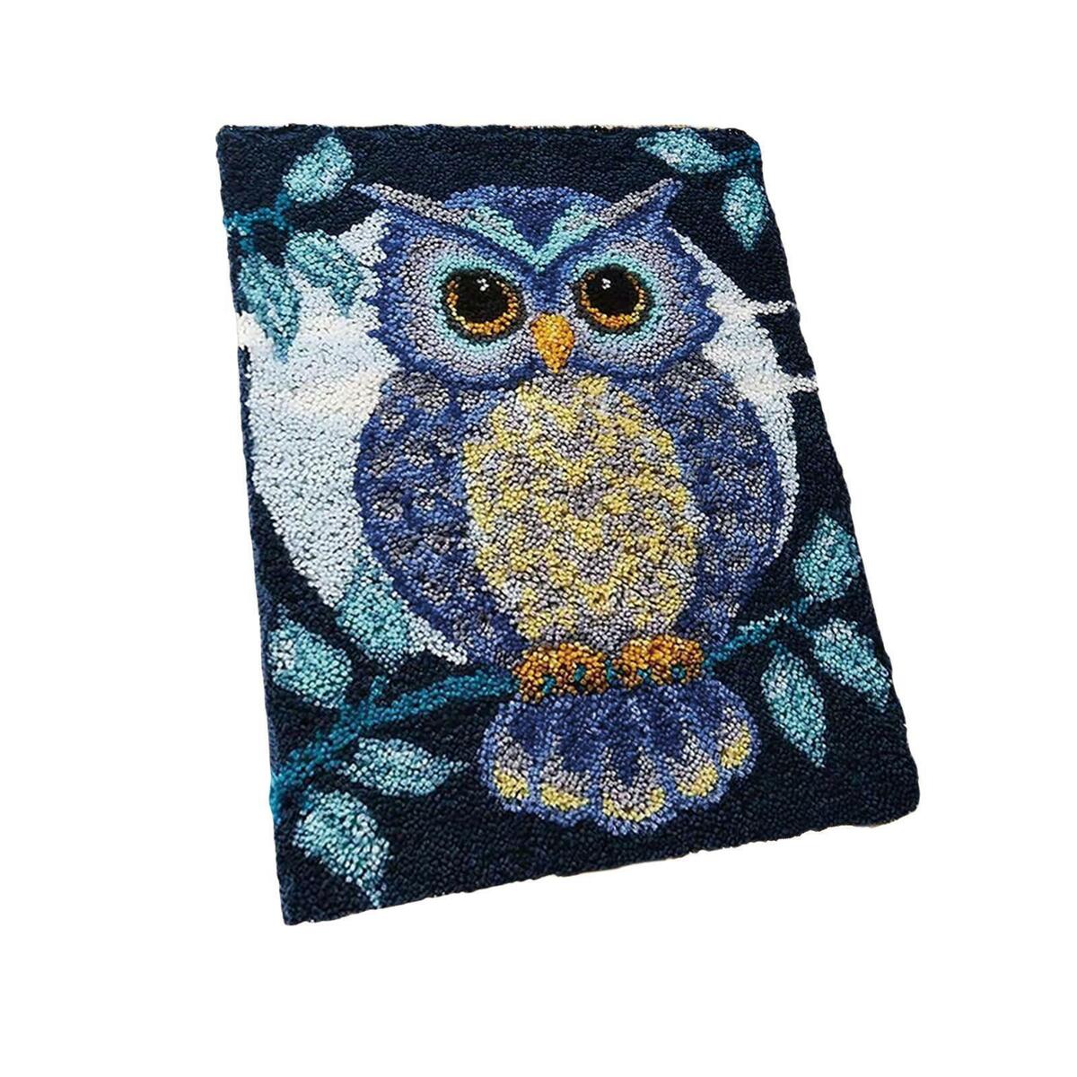 Owl  Rug Kit 20x14inch Handmade Crochet Carpet Carpet Making Kit