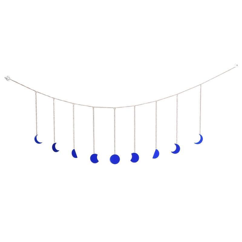 Moon Phase Garland Chain Pendant Acrylic Wall Hanging Ornament Art Crafts