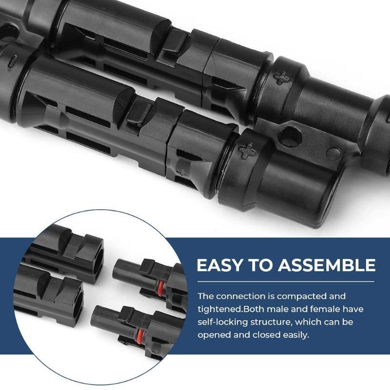 Electrical Y Solar Connectors MMF+ FFM for Cable Parallel Connection Solar Panel