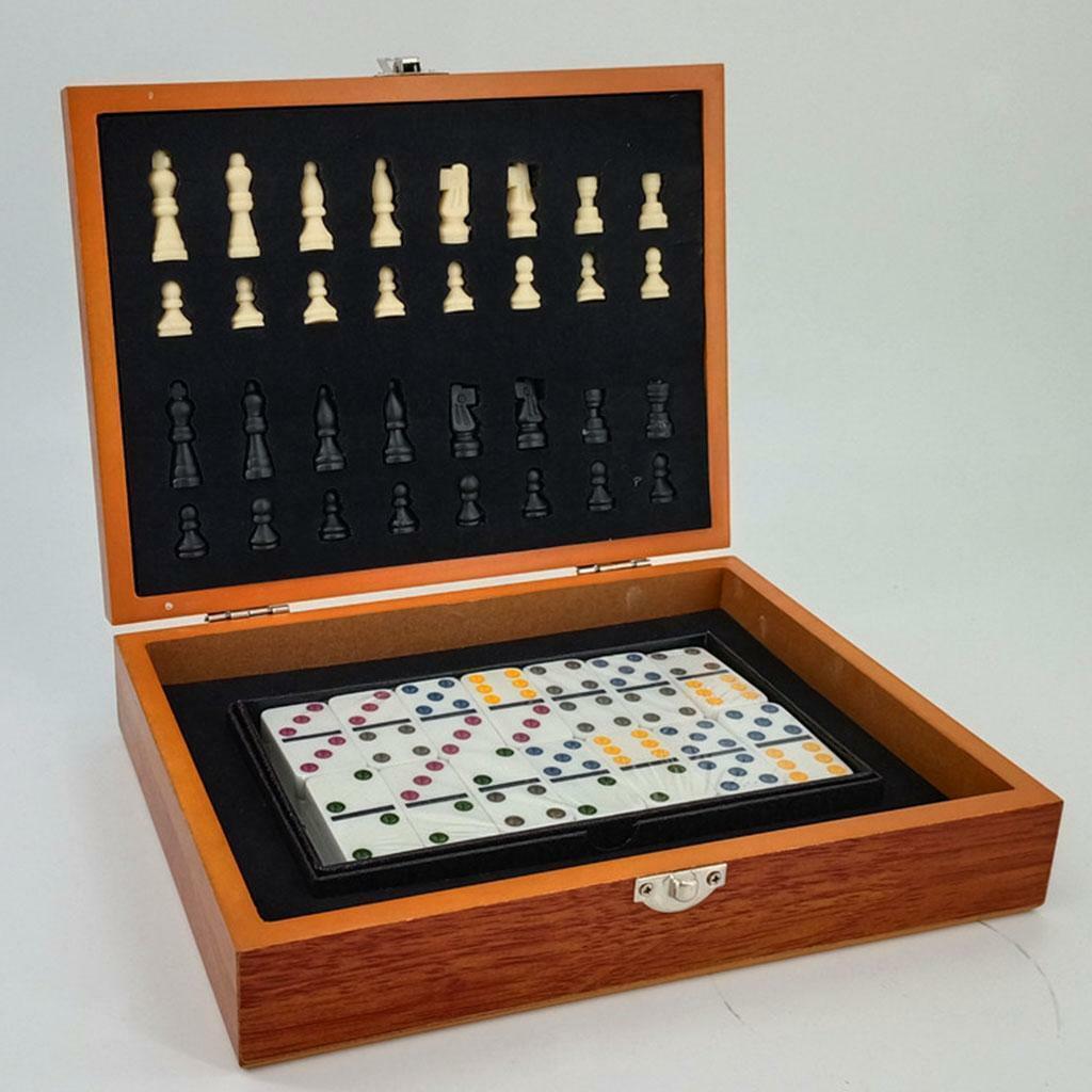 International Chess and Dominoes Set Board  for Children Family