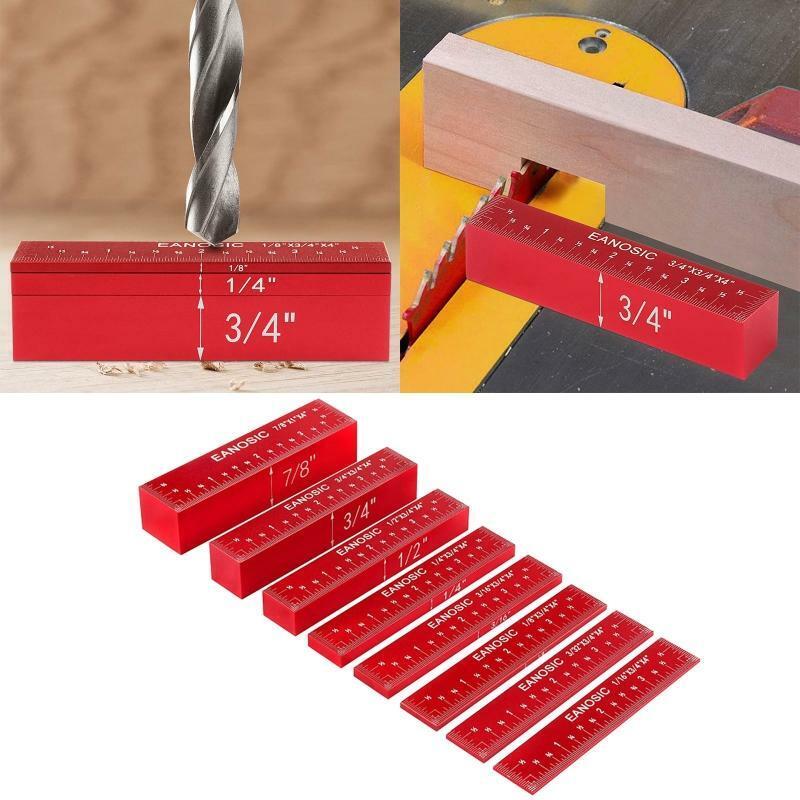 Setup Blocks Height Gauge Set Woodworking Setup Bars for Router & Table Saw 8pcs