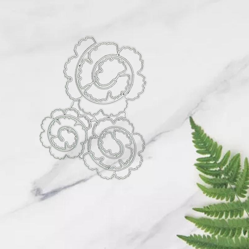 Decorative Flower Layering Die Cuts Blossom Craft Stencil for Card Picture Decor