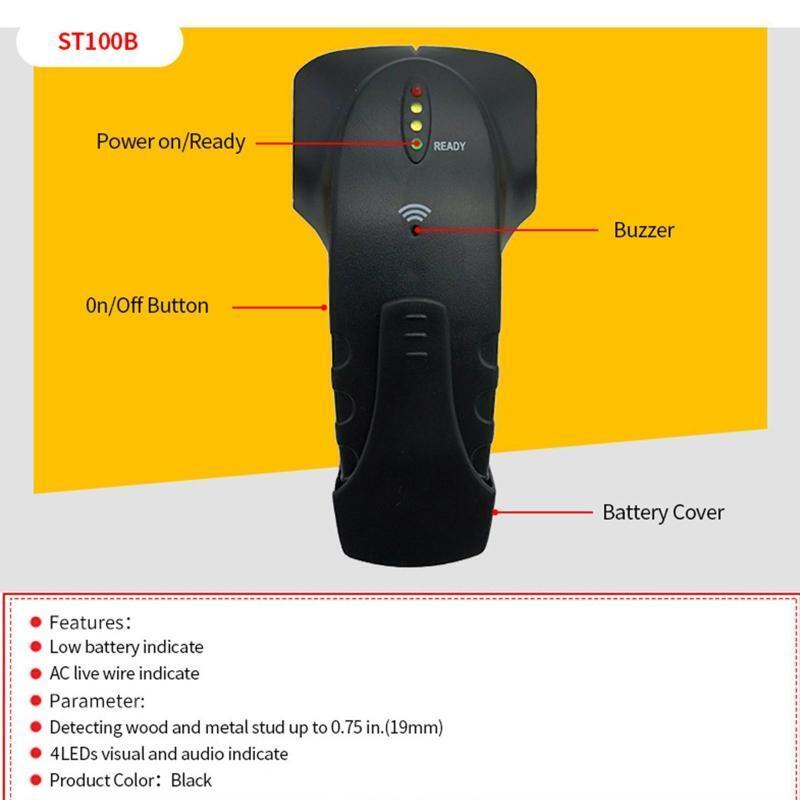 Stud Finder Wall Scanner w/ LCD Display Stud Sensor Beam Finders for Metal Wood