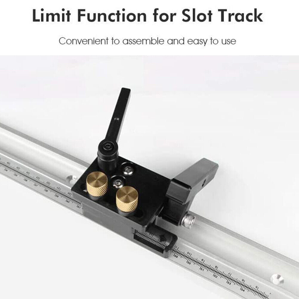 45 Chute T Slot Miter Track with Scale for T Track DIY Tools (C Left)