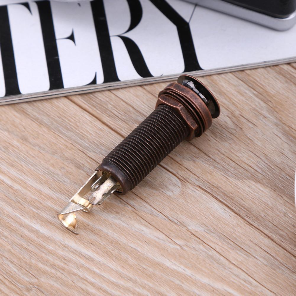 1pc Bronze Copper End Pin Output Jack For Acoustic Electric Guitar Bass