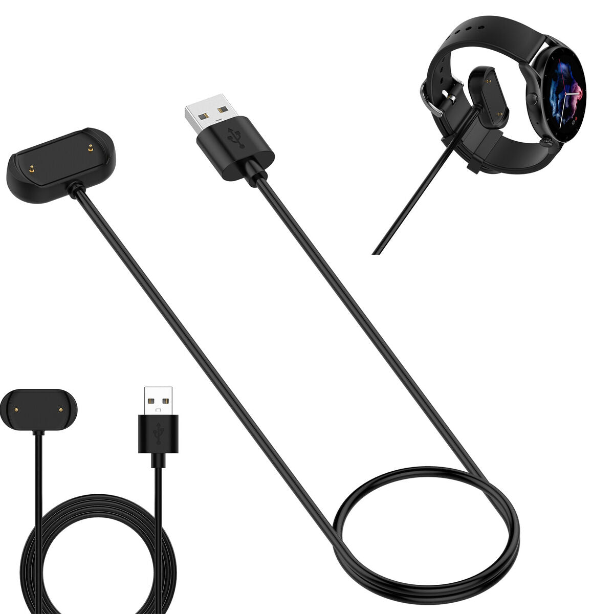 For Amazfit GTR3/GTS3/GTR3 Pro/T-Rex 2 Smart Watch USB Charger Cable Stand Dock
