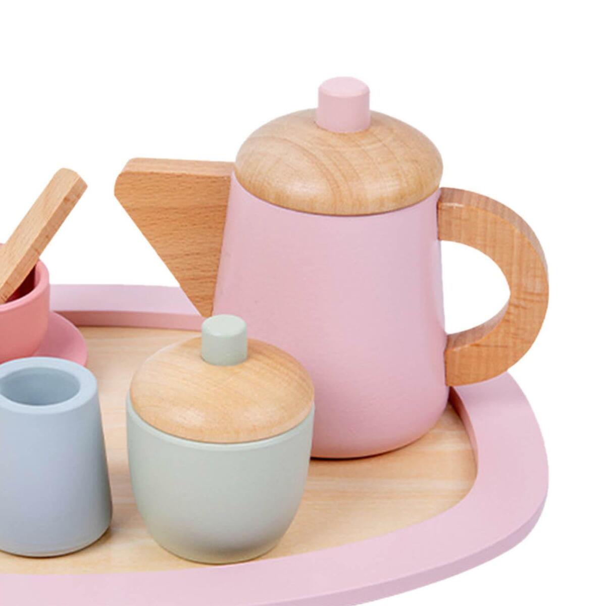 Wooden Tea Party Set   with Accessories for Toddlers