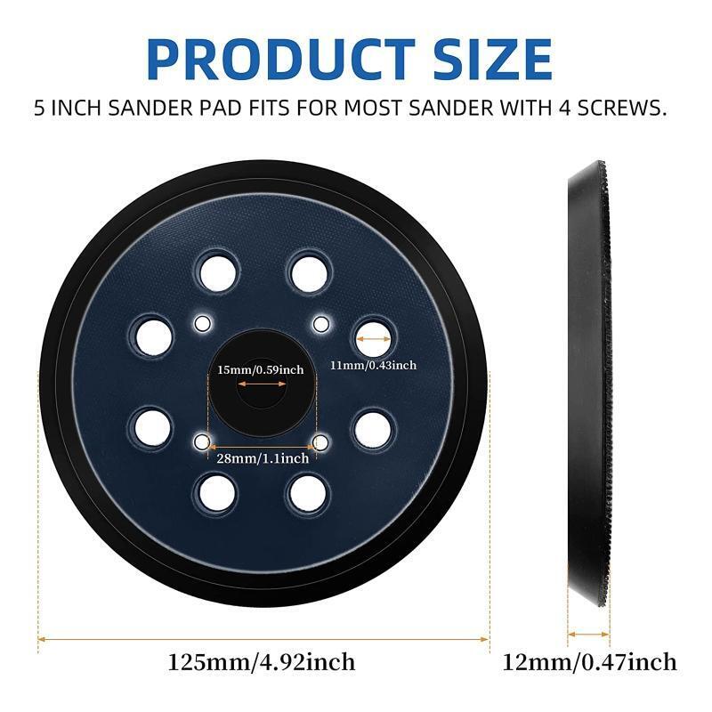 3x/Set 5'' 4 Eyes Sanding Pad Fit for BO5041 M9202B Hook and Loop Polishing Disc