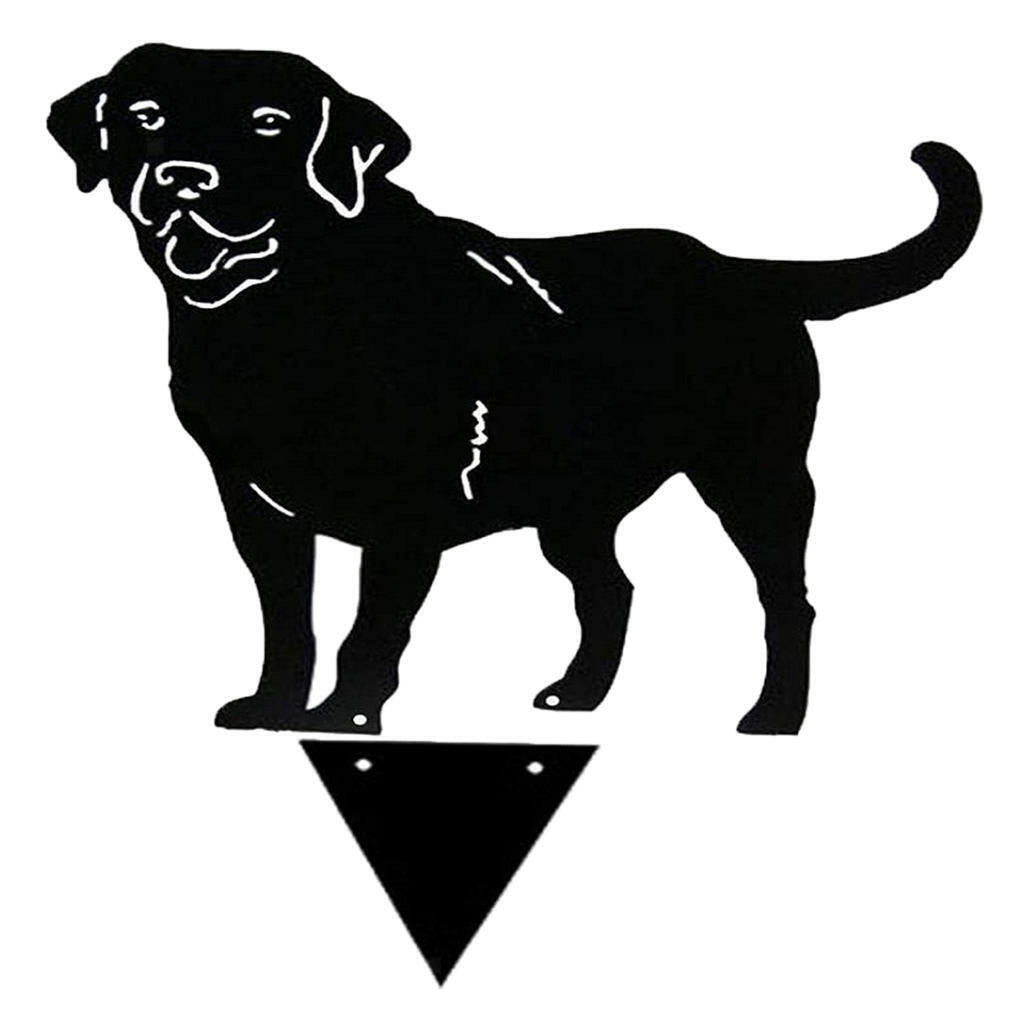Art Silhouette Dog Shaped Rustproof Accessories Garden Stakes for Patio Yard