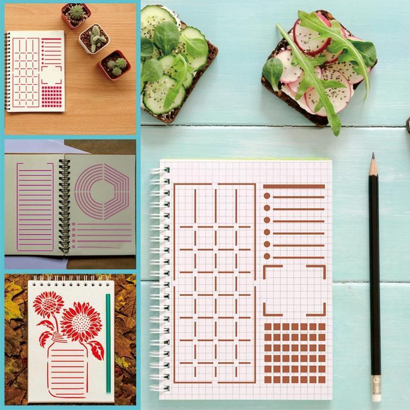 Ultimate Productivity Journal Stencil for Calendars Lists Letters Numbers 24PCS