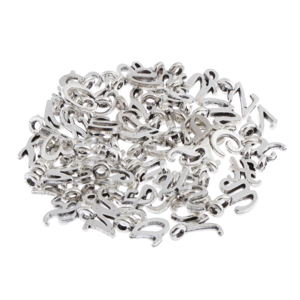 52Pcs Alphabet Letters Charms Pendants for DIY Necklace Jewelry Making Craft