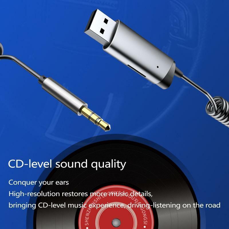 USB Audio Transmitter and Receiver Plug and Play Stereo 3.5mm Aux Adapter