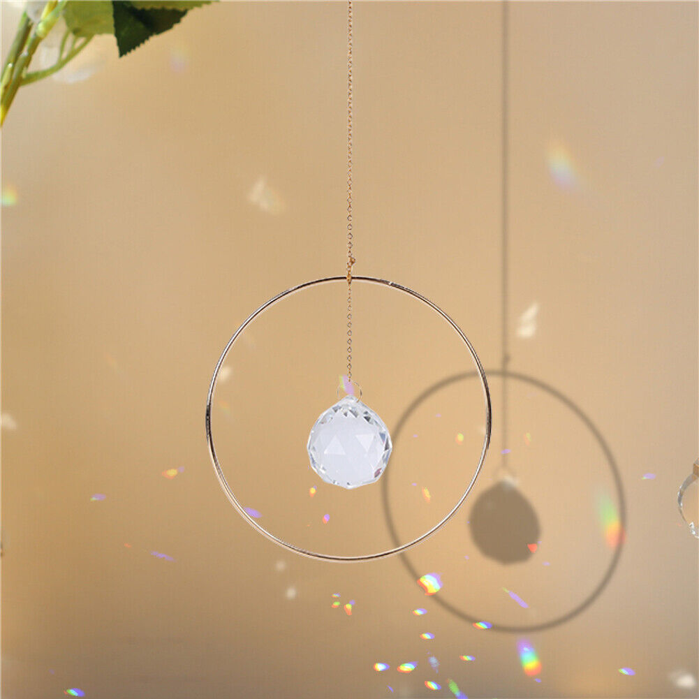 Crystal Prisms Wind Chimes Window Hanging Rainbow Chaser Garden Decorations