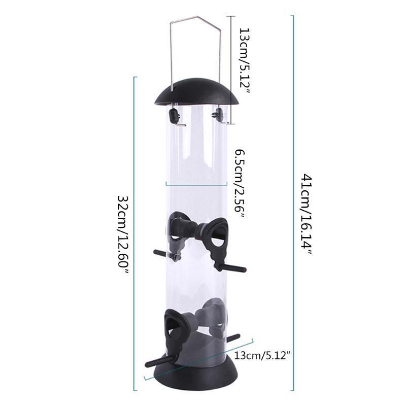 Wild Bird Seed Feeder Hanging Food Dispenser Container Outdoor Garden Decoration