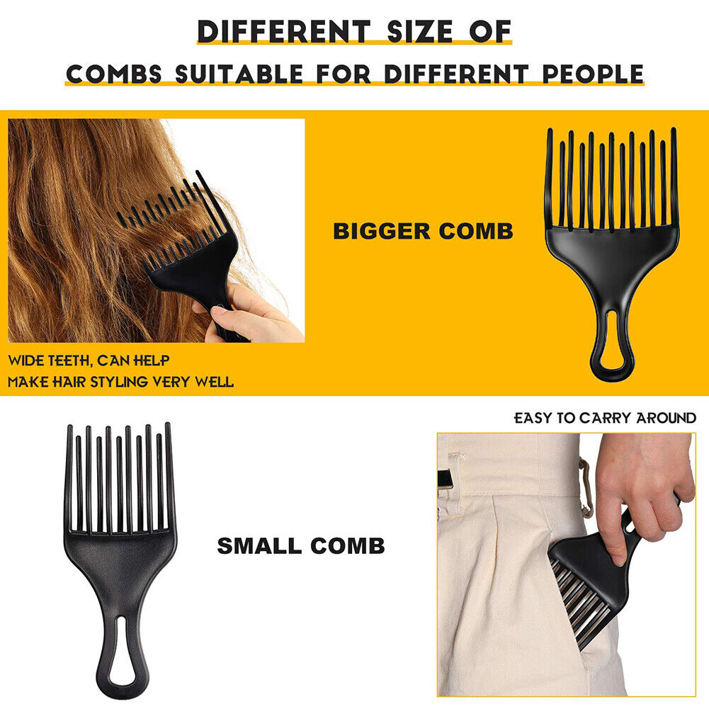 Hairdressing Fork Comb Afro-comb Smooth Hair Styling Tools Hairbrush (C)