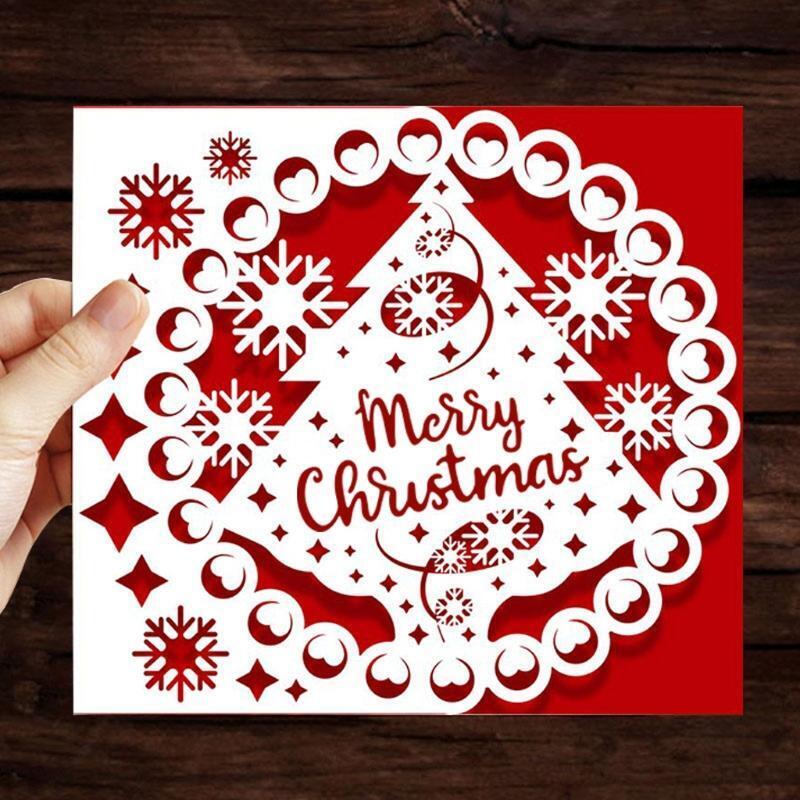 Christmas Tree Greeting Cards Metal Cutting Dies Stencil DIY Scrapbooking Album