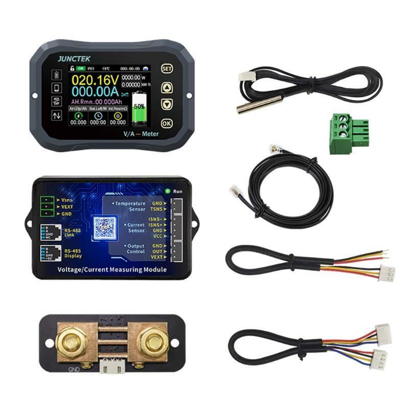 Battery Coulometer with Voltage Current Display Power Temperature KW Gauge Meter