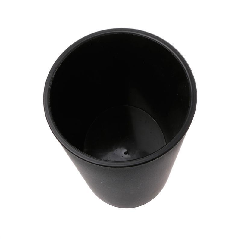 Durable Leather Ribbed Dice Cup Fish Pattern Black Gambling Casino Tool KTV Bar