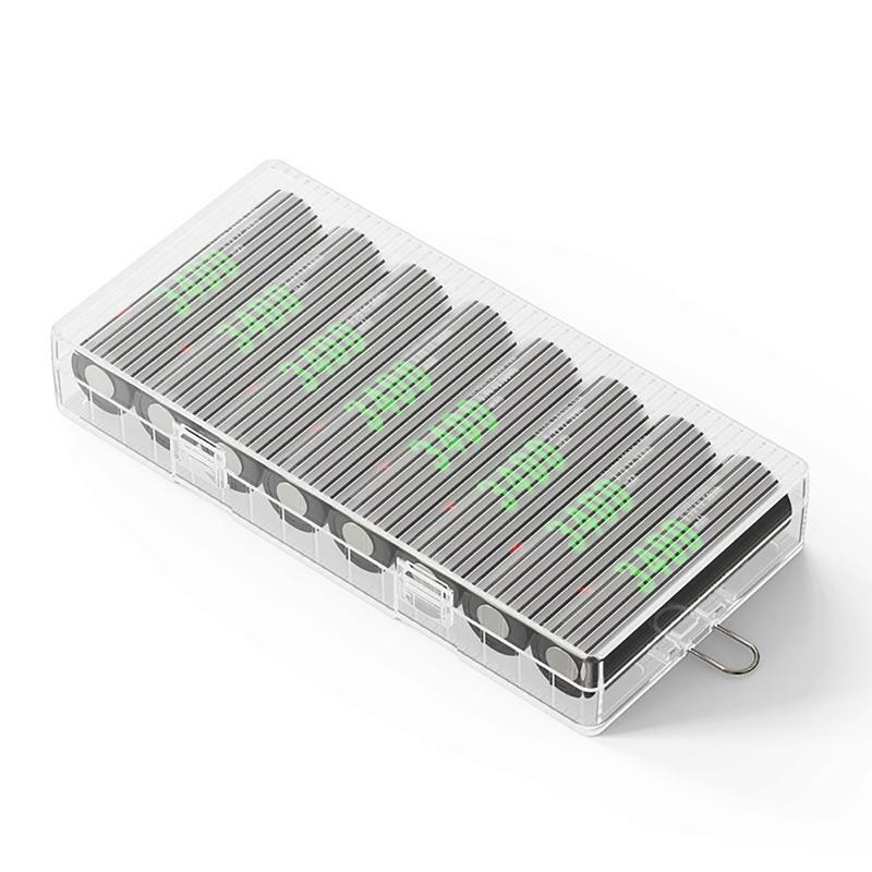 Shockproof Organizer Case for 18650 Battery 8 Slots Plastic Storage Box