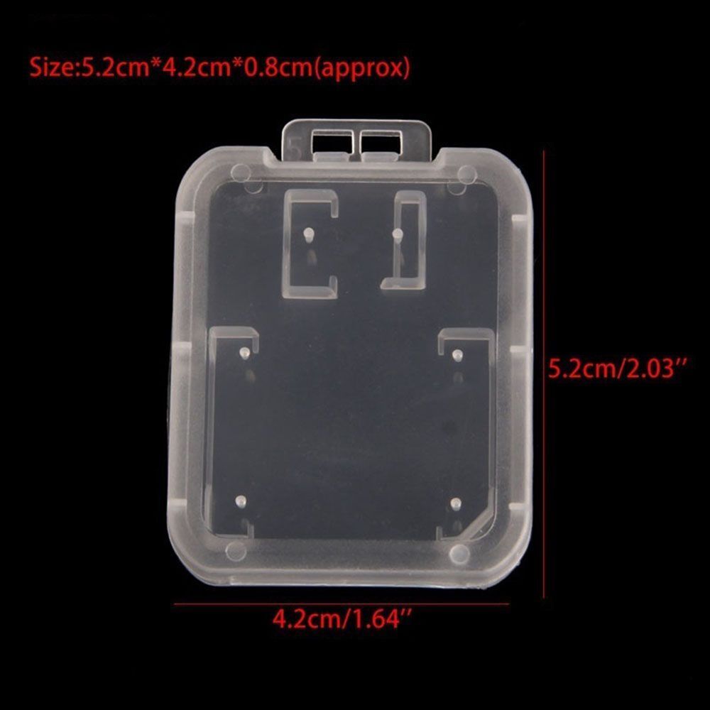 Clear Holder Standard SD/TF SDHC Card Transparent Storage Box Memory Card Case