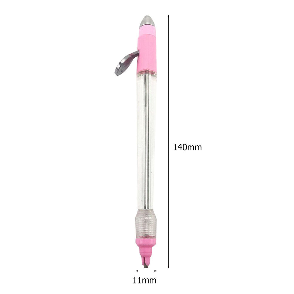 Diamond Painting Pen DIY Cross Stitch Point Drill Tool (Pink Pen+Diamond)