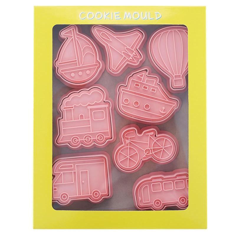 8 Pieces Car Transportation Cookie Cutter Mold for Baking Bread Cuttersoft Fruit
