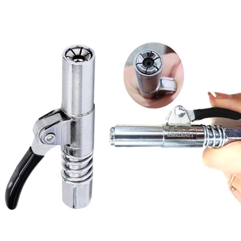 Convenient Grease Gun Coupler Not Throw out Under Pressure for Continuous Use