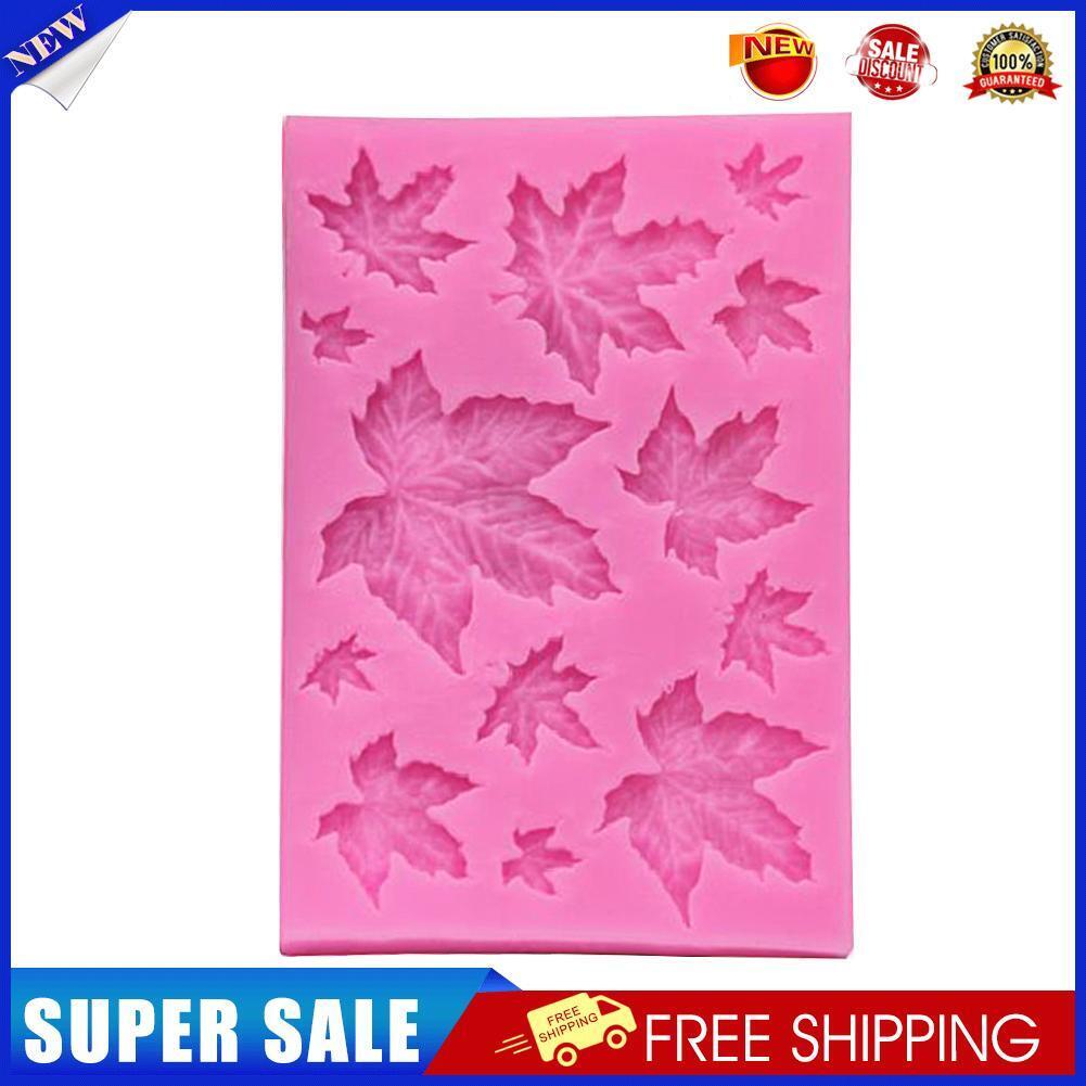 Silicone Chocolate Mold DIY Cake Fondant Sugarcraft Baking (B Maple Leaf)