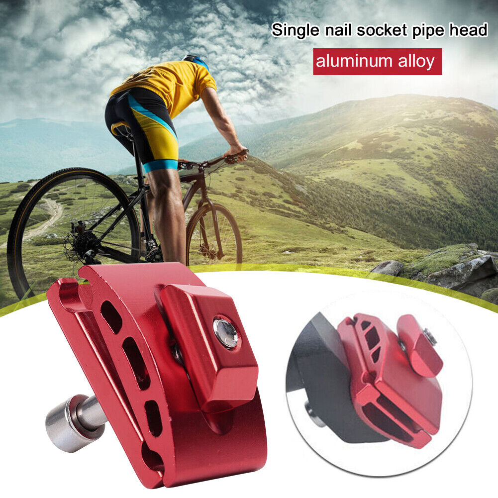 Aluminum Bicycle Seatpost Clamps Head Single Nail Seat Tube Head (Red)