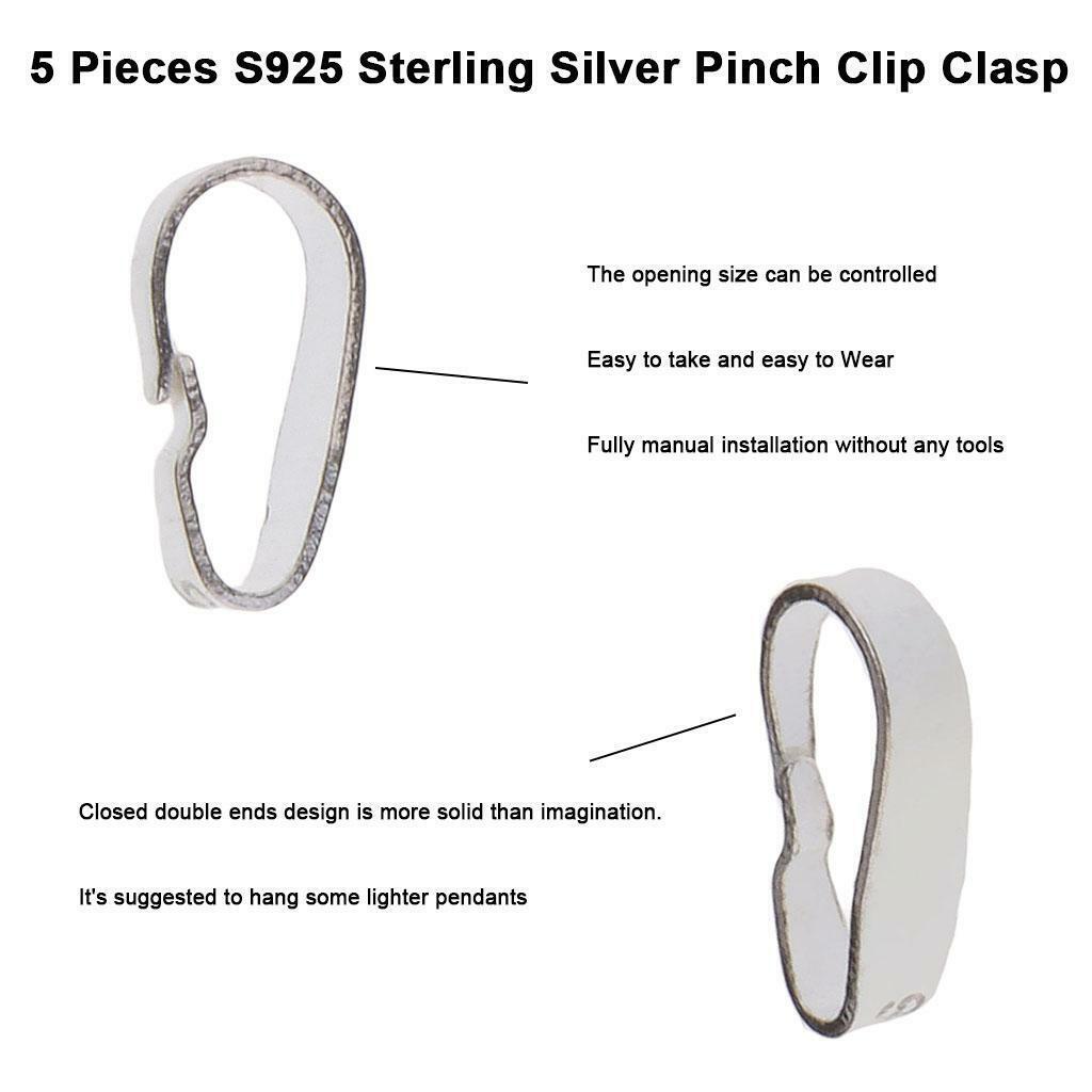 5x   Pinch Bails for Jewelry Making Crystal Pendant Findings