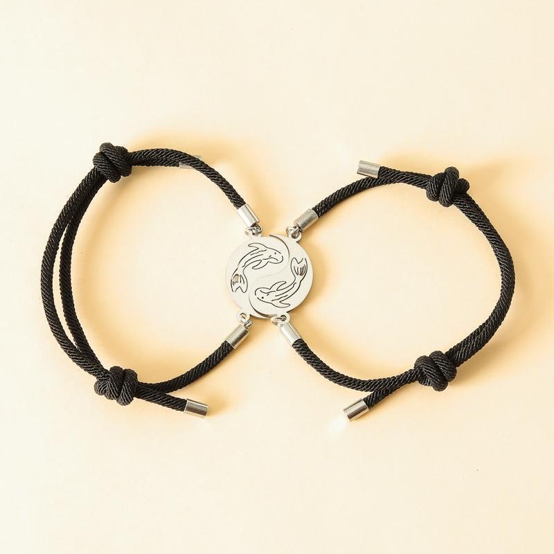 Stainless Steel Tai Chi Fish Couple Hand-pulling Adjustable Hand Rope 2-piece