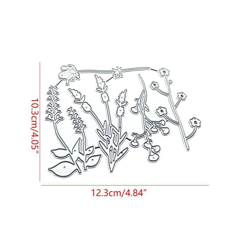 Blossom Flower Grass Metal Cutting Dies Wild Plants Embossing Stencil Template