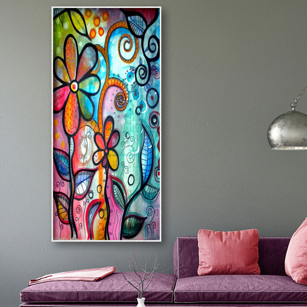 Abstract Flower Full Drill Diamond Painting Bead Art Picture Mosaic Kit