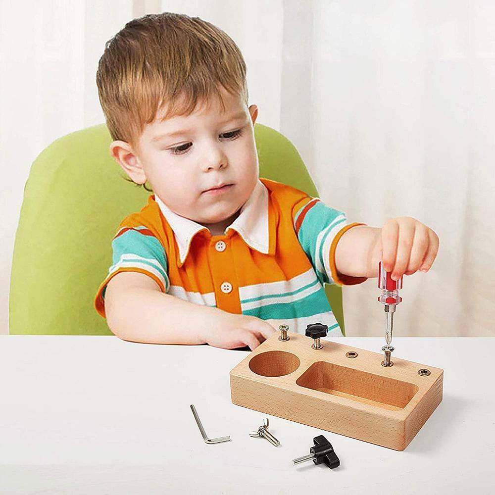 Wooden Screw Driver Board Early Learning Gifts for 3 4 5 Year Old