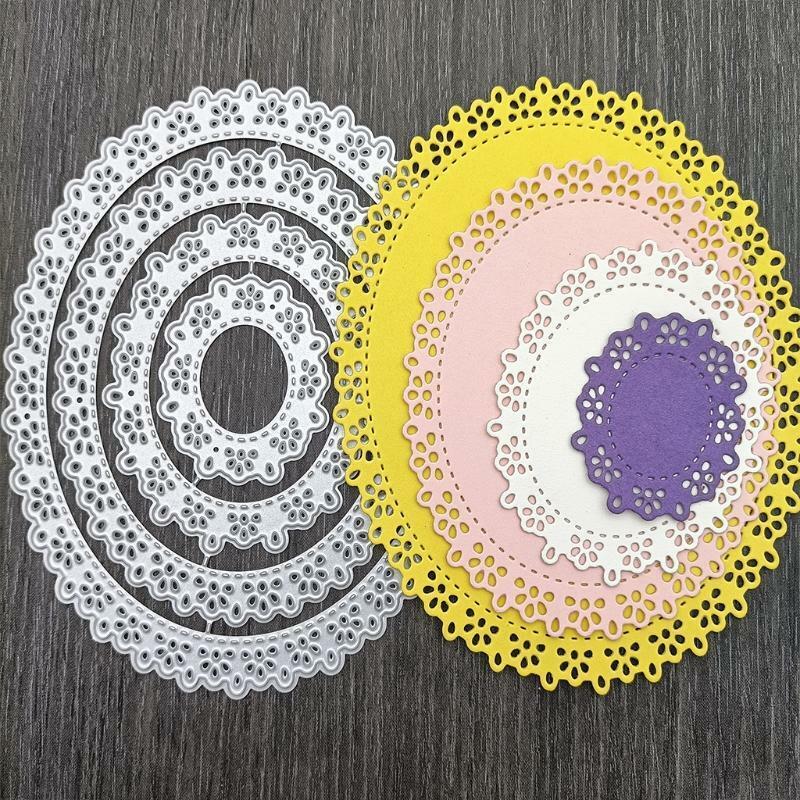 Oval Tag Metal Cutting Dies Stencil DIY Scrapbooking Album Paper Card Template