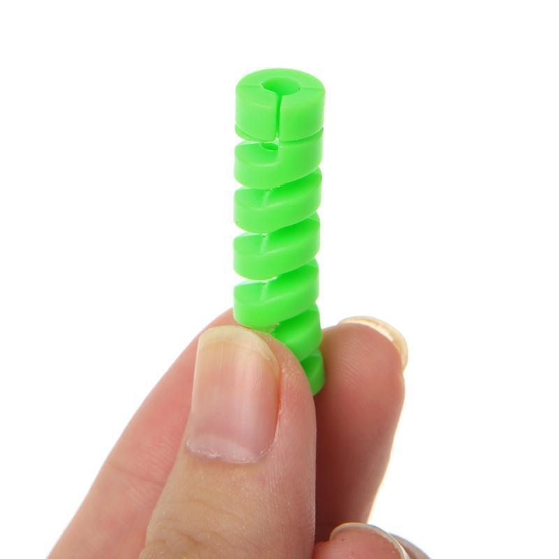 4Pcs Spiral Cable Protector Saver Cover Anti-fracture For Earphone Wire Cable