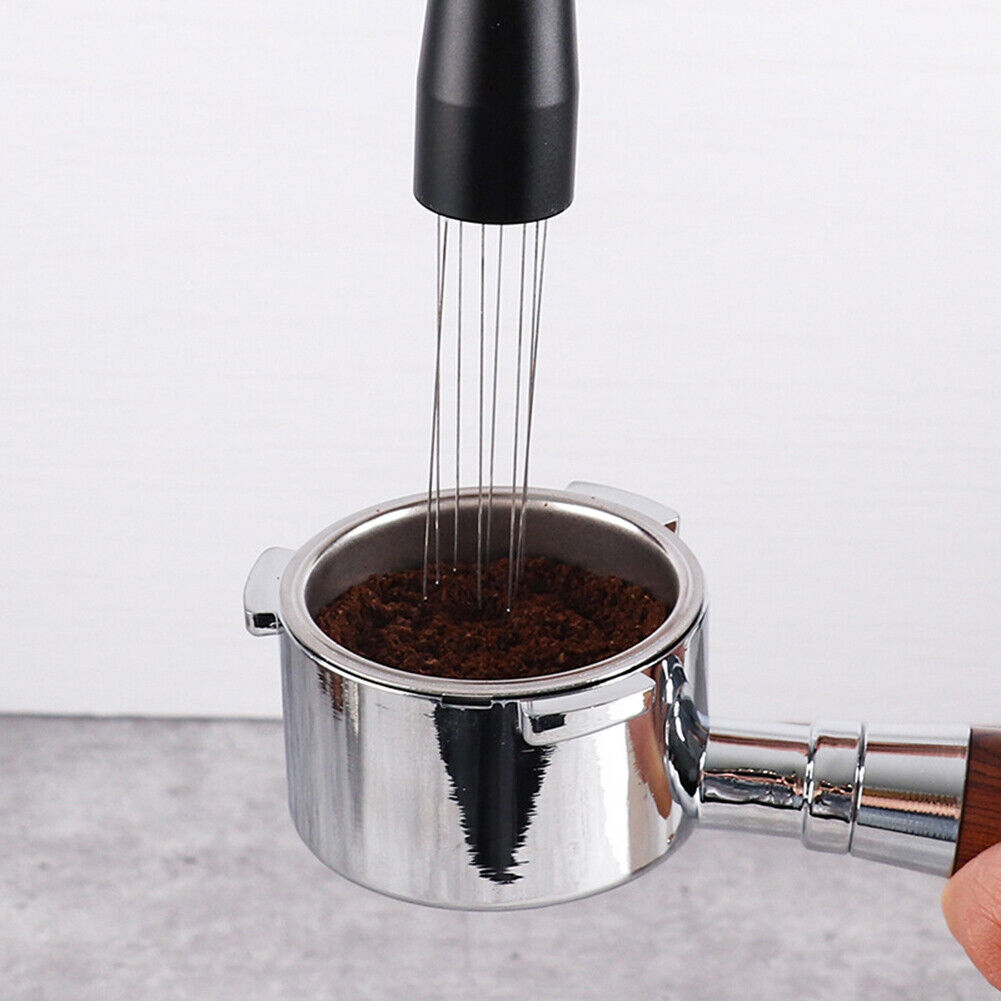 Needle Pin Coffee Powder Tamper Distributor Stirrer Leveler Tool (Black)