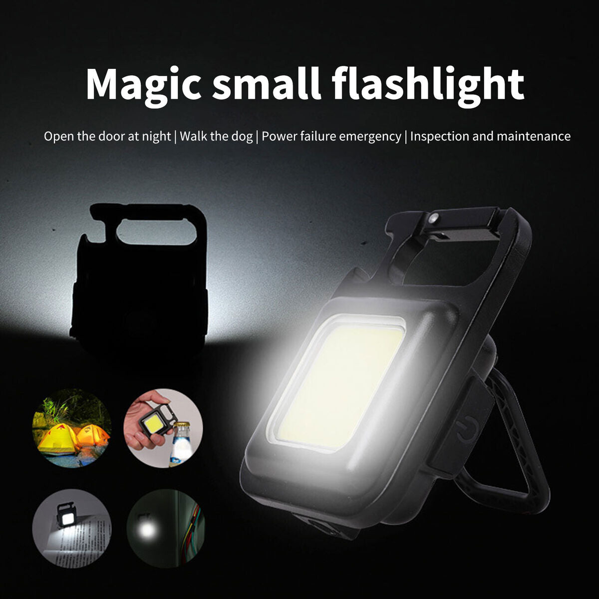 Mini Waterproof Rechargeable LED Light USB Flashlight-Lamp Torch Pocket Keychain