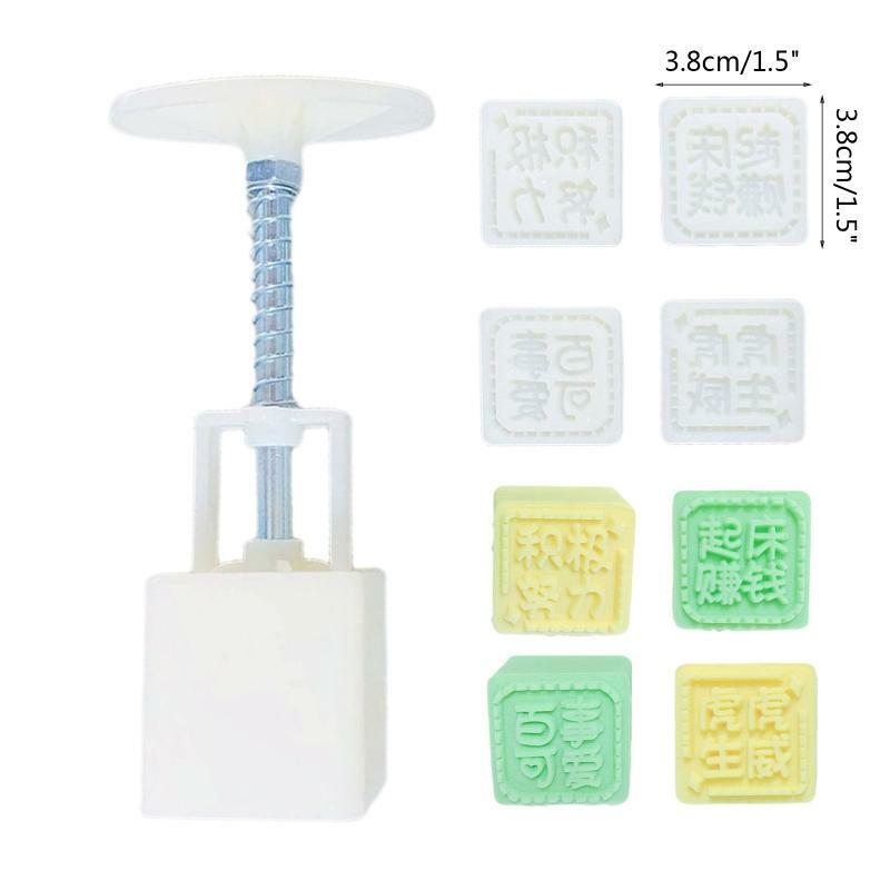 Mooncake Mould Mid-Autumn Festival Hand-Pressure Cute Chinese Characters 30g