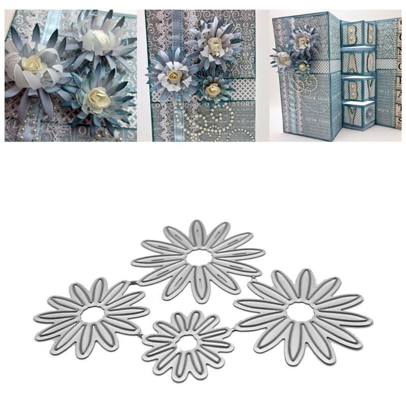 Multi Daisy Flower Shape Metal Cutting Dies Stencil DIY Scrapbooking Card Mold