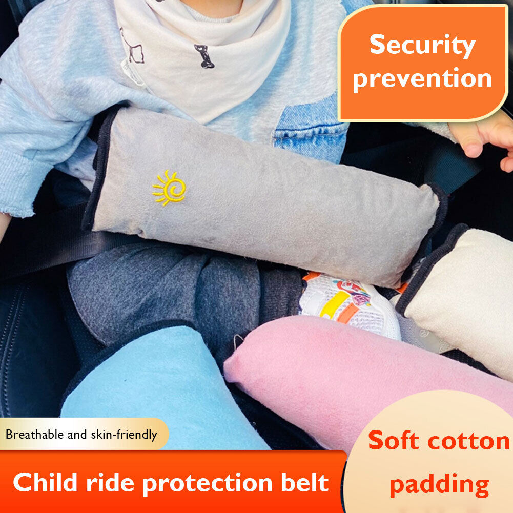 Plush Car Seat Belt Cover Breathable Kids Seatbelt Shoulder Pad (Grey)