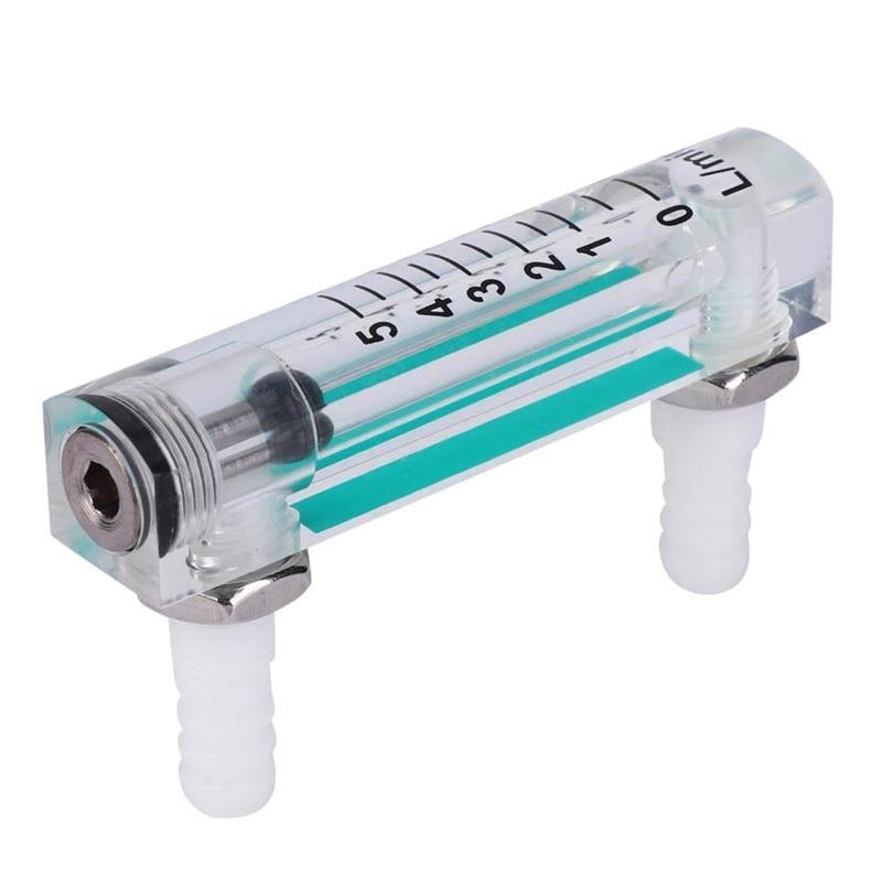 Air Oxygen Flowmeter With Valve 70mm Hose Barb Pressure 0.1Mpa 1-5LPM/Min