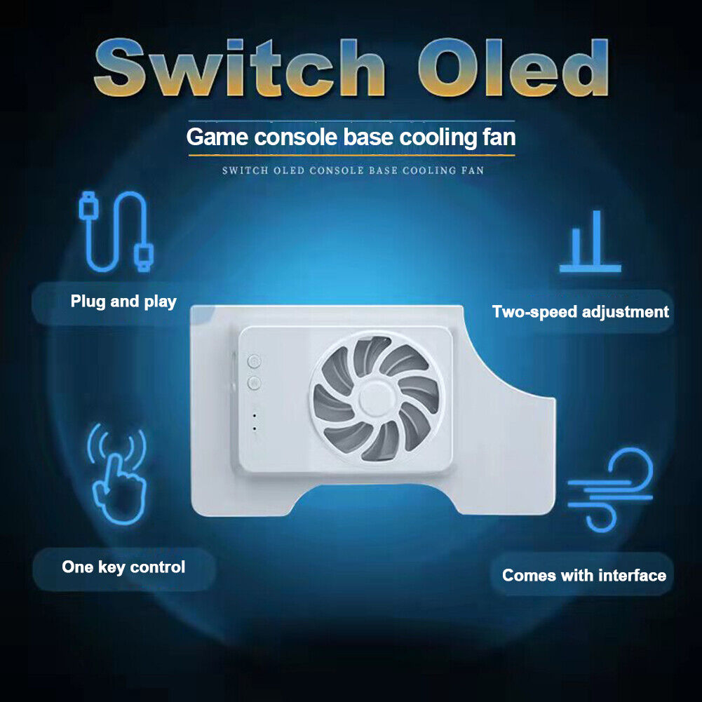 External Silent Cooling Fans for NS Switch OLED Game Console Cooler Base
