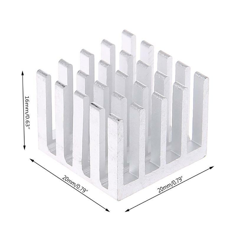 5 Pcs/Set 20*20*16mm Aluminum Heatsink Block Computer Electronic Chip Cooling
