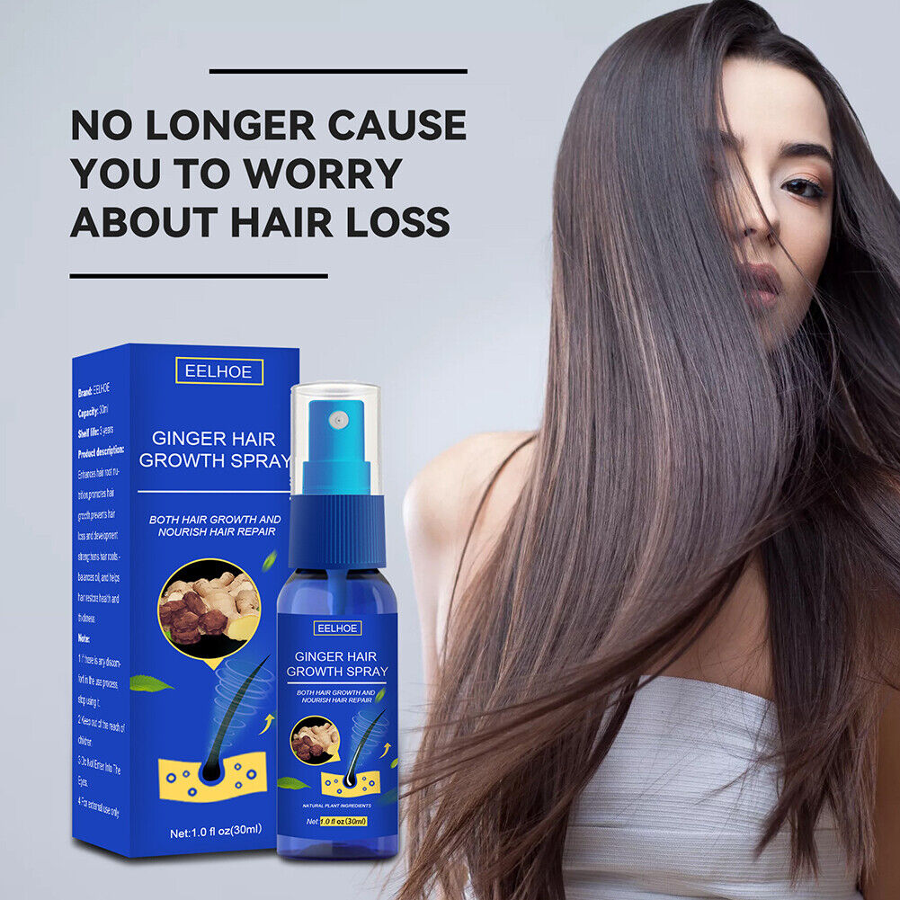 30ml Ginger Hair Spray Fast Growth Oil Plant Essence Hair Loss Treatment