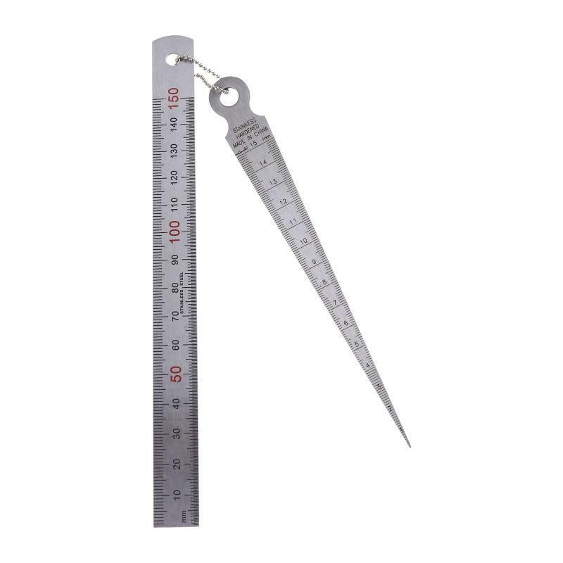 Stainless Steel Welding Taper Metal Welding Taper Feeler Gauge Ruler 1-15mm