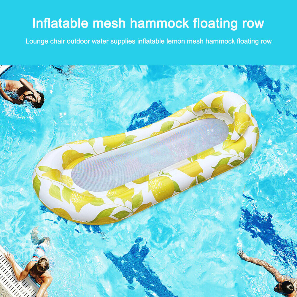 Inflatable Pool Lounger Float Hammock Floatie Swimming Pool Tanning Lounge